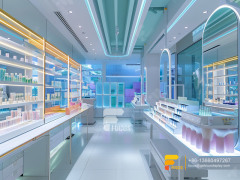 Custom Cosmetic Displays Perfume Shelves Wig Stands