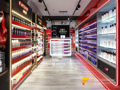 Cosmetic Displays Retail Perfume Shop Design Wigs Stands