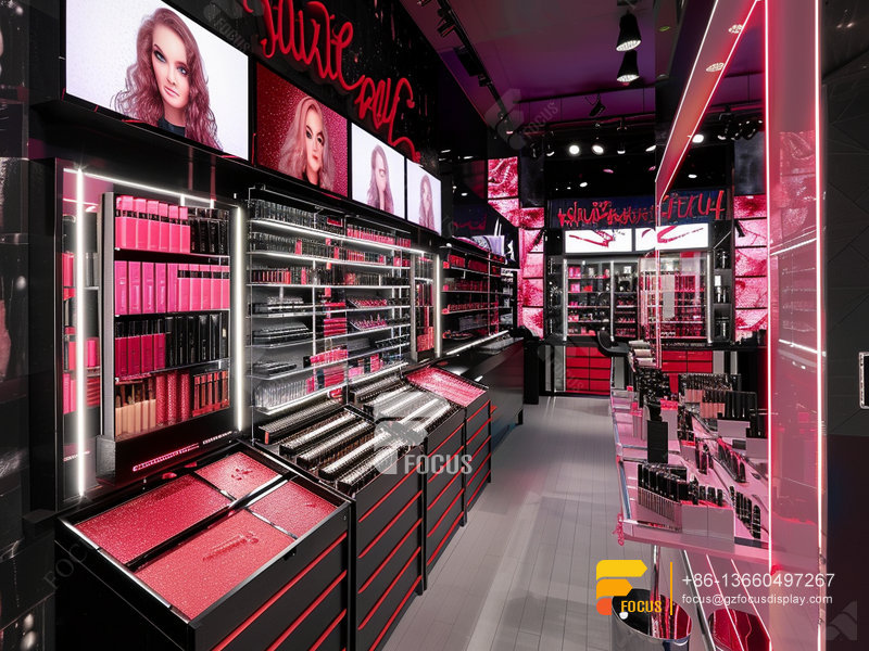 Cosmetic Wall Rack Perfume Booth Design Hair Furniture Supplies