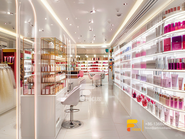 Cosmetic Rack Design Perfume Shop Display Wig Showcase
