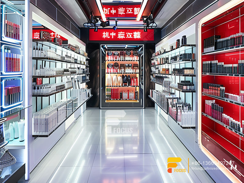 Cosmetic Display Cabinet Perfume Stand Design Wig Shelf