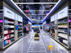 Custom Perfume Cabinet Cosmetic Shop Shelves Wig Displays
