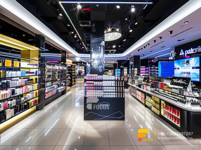 Perfume Wall Shelf Cosmetics Display Shelves Wig Store Design