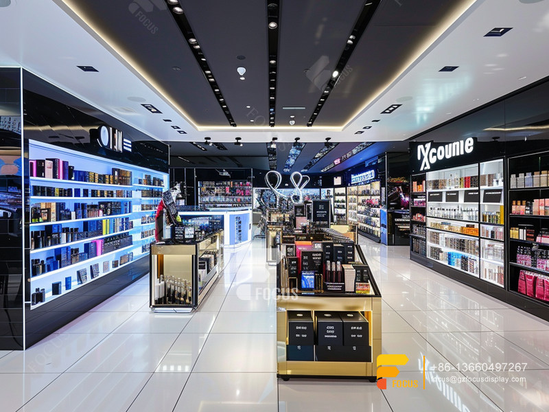 Perfume Display Stand Cosmetic Fixtures Designs Hair Store
