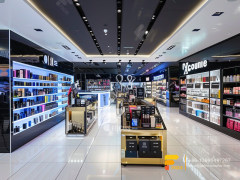 Perfume Display Stand Cosmetic Fixtures Designs Hair Store