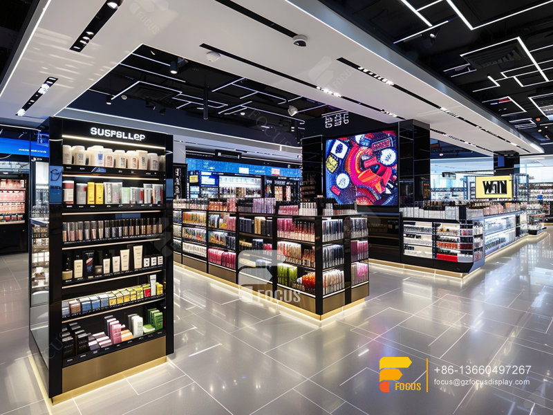 Custom Perfume Display Cosmetic Store Furniture Wig Stand