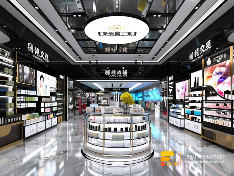 Perfume Display Stands Cosmetic Fixtures Wig Wall Rack