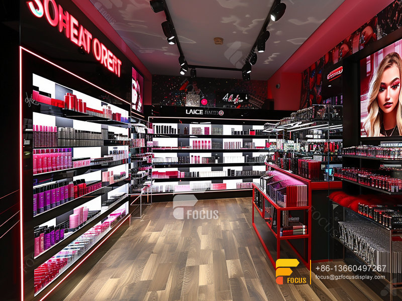 Cosmetic Store Display Perfume Booth Design Hair Store