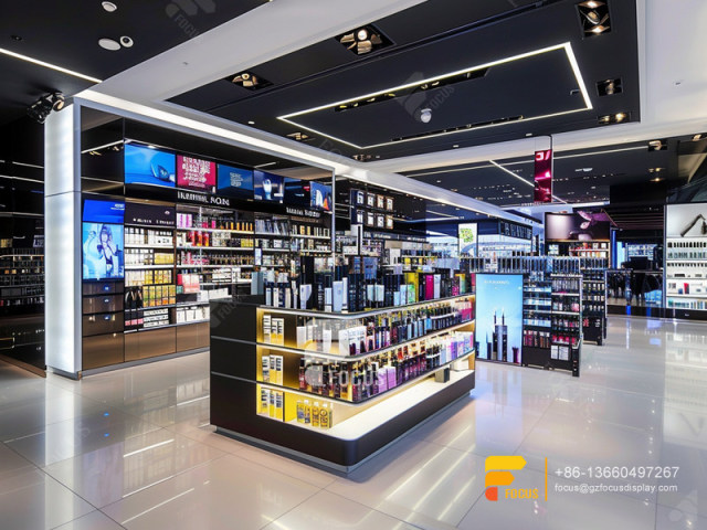 Custom Perfume Shelves Cosmetics Stand Designs Hair Store