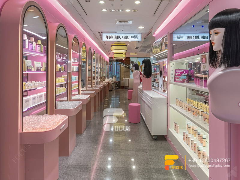 Design Perfume Store Cosmetic Display Manufacturers Stand Wig