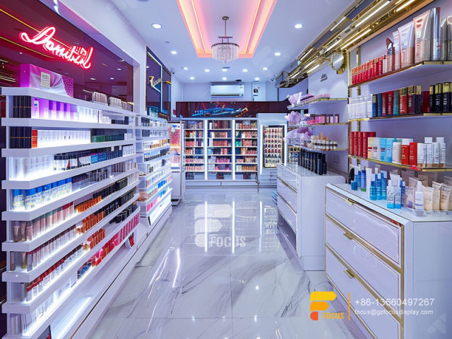 Perfume Rack Display Skin Care Furniture Hair Store Design