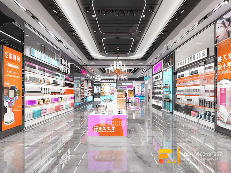 Perfumes Stand Cosmetic Retail Stores Wig Display Shelves