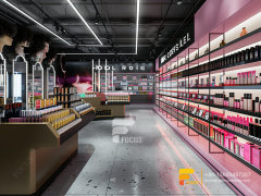 Cosmetic Furniture Suppliers Perfume Wall Display Wig Store Design