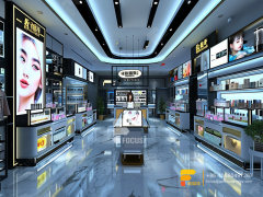 Perfume Retail Stores Cosmetic Shop Rack Design Wooden Wig Stand