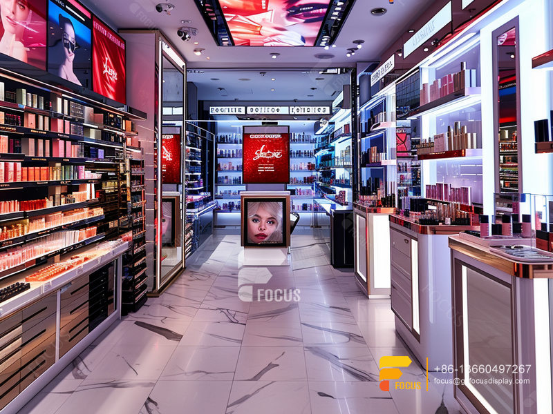 Cosmetic Booth Design Skin Care Display Stands Hair Furniture Supplies