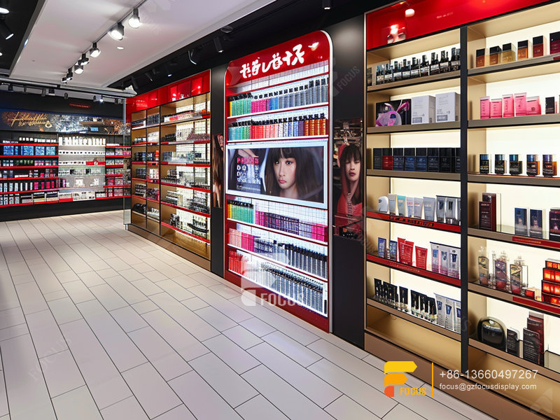 Perfume Shop Interior Design Display Stand Cosmetics Wig Stand