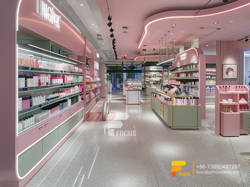 Perfume Booth Design Cosmetic Shop Design Wig Display Case