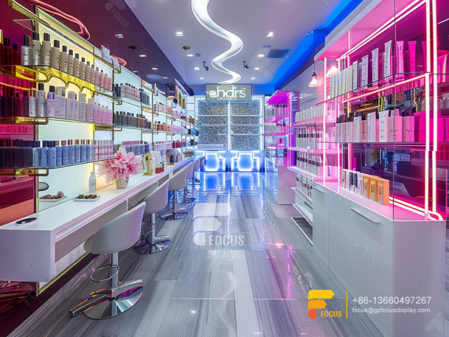 Perfume Furniture Skin Care Display Stands Wig Showcase