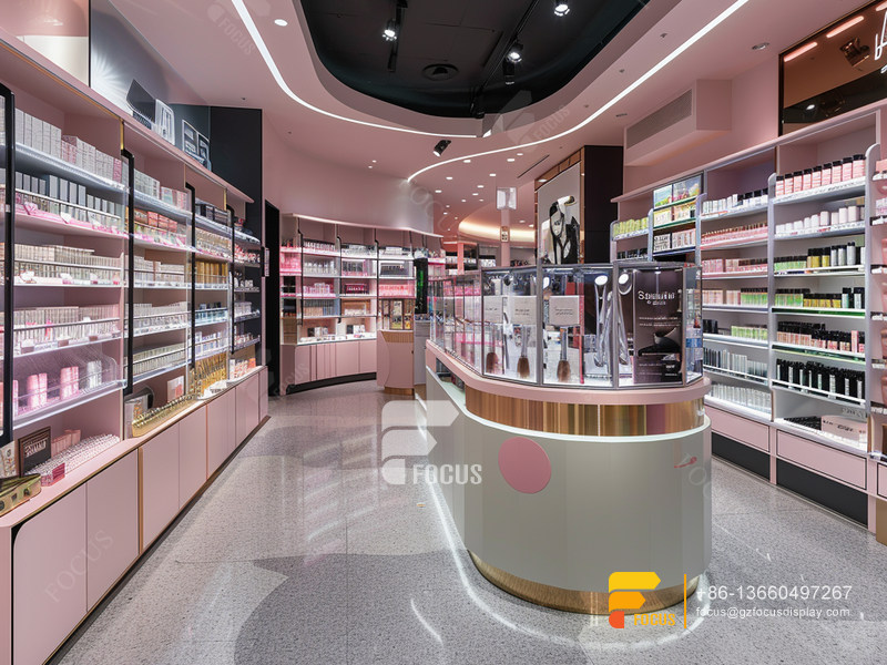 Cosmetics Display Shelves Perfume Shop Interior Design Display Wigs