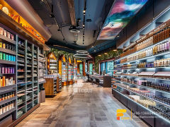Cosmetic Shop Display Skin Care Shelf Wig Store Design