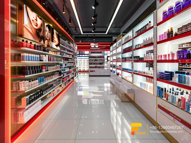 Custom Cosmetic Display Racks Perfume Shelfs Wig Stands