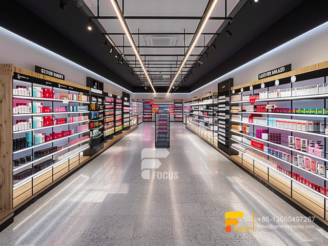 Perfume Stands Cosmetic Shop Interior Design Wigs Retail Stores