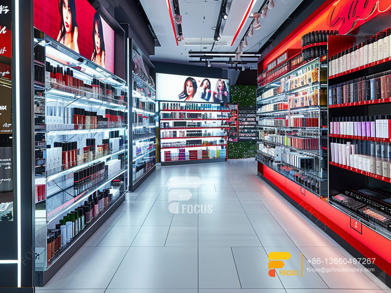Cosmetic Display Manufacturers Perfume Counter Stand Wig