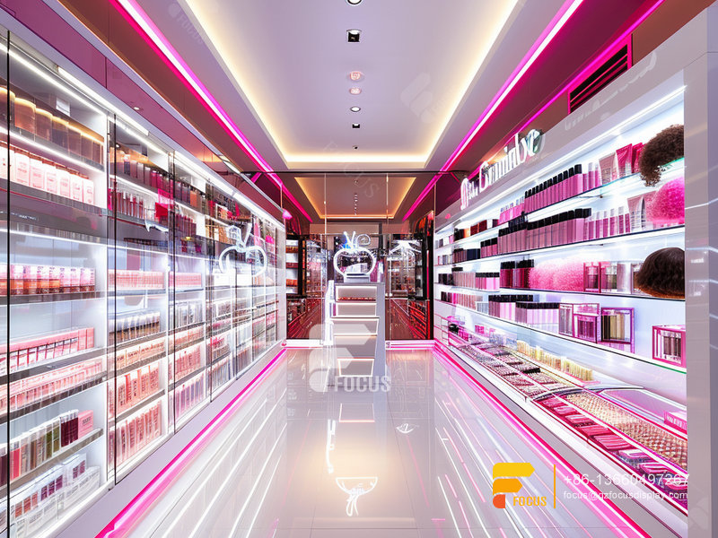 Cosmetic Rack Design Perfume Shop Display Wig Showcase