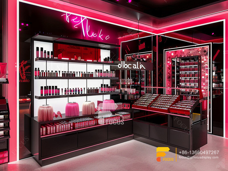 Cosmetic Store Furniture Perfume Shop Design Display Wigs