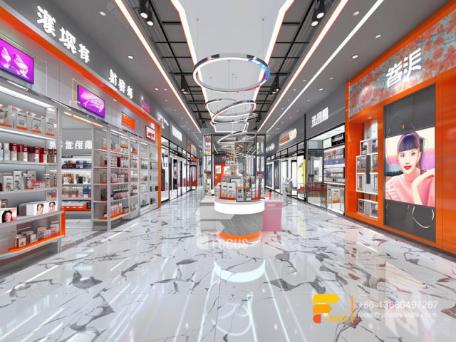 Perfumes Stand Cosmetic Retail Stores Wig Display Shelves
