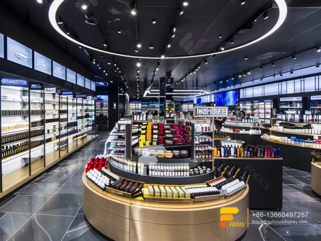 Perfume Wall Shelf Cosmetics Display Shelves Wig Store Design