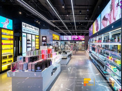 Perfume Display Stand Cosmetic Fixtures Designs Hair Store