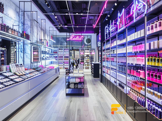 Cosmetic Shop Furniture Design Perfume Showcase Display Hair Stand