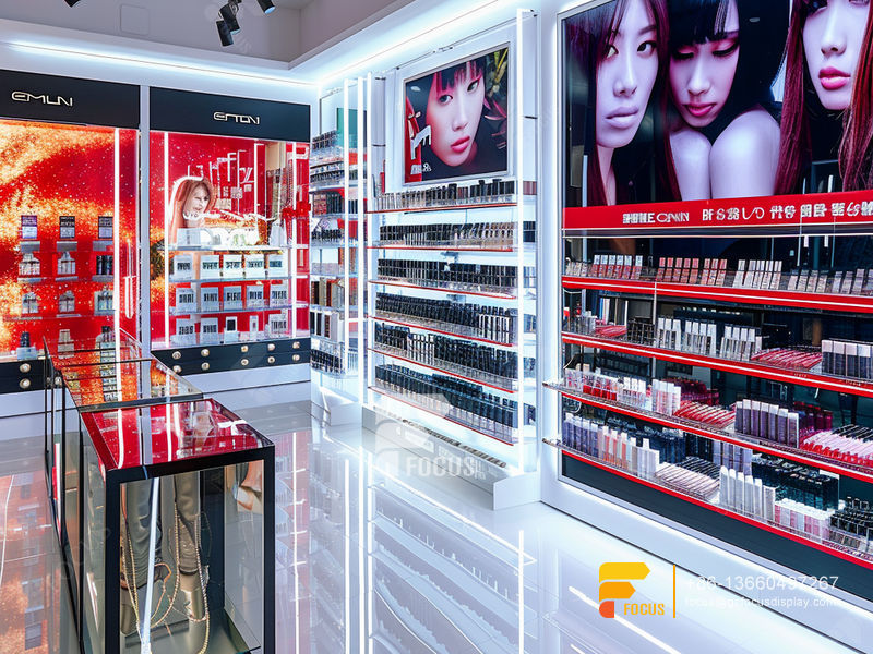 Cosmetic Display Units Perfume Rack Design Wig Shelf
