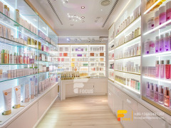 Perfume Wall Display Cosmetic Stand Design Wig Wall Display