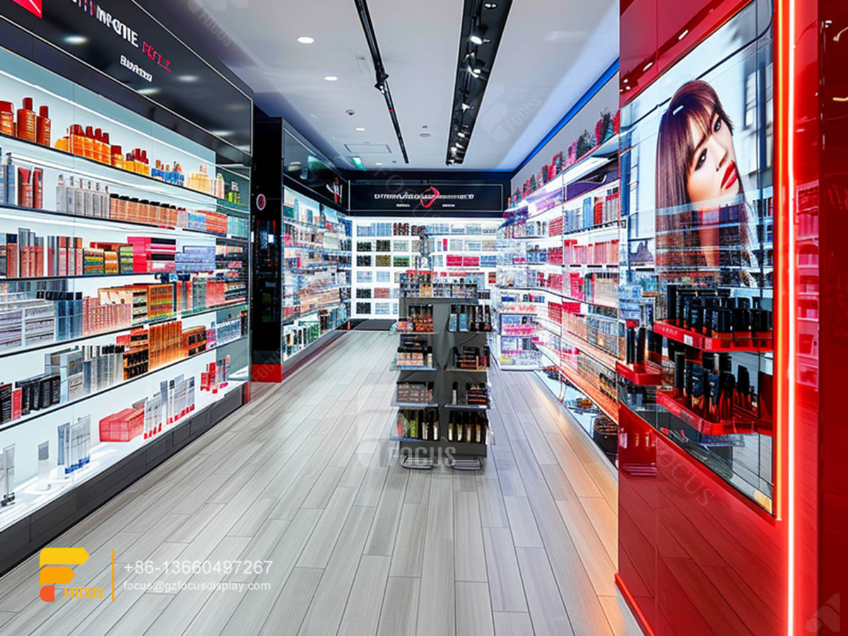 cosmetic booth design skin care display stands hair furniture supplies