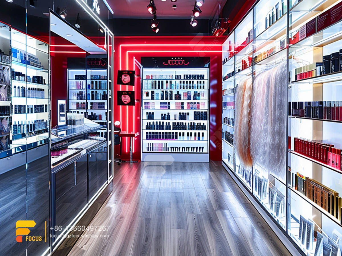 cosmetic counter display perfume furniture wig store design