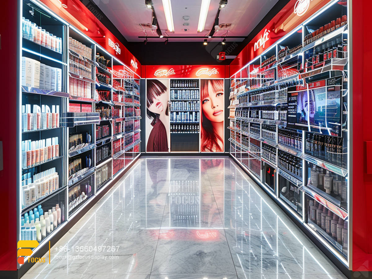 cosmetic counter display perfume furniture wig store design