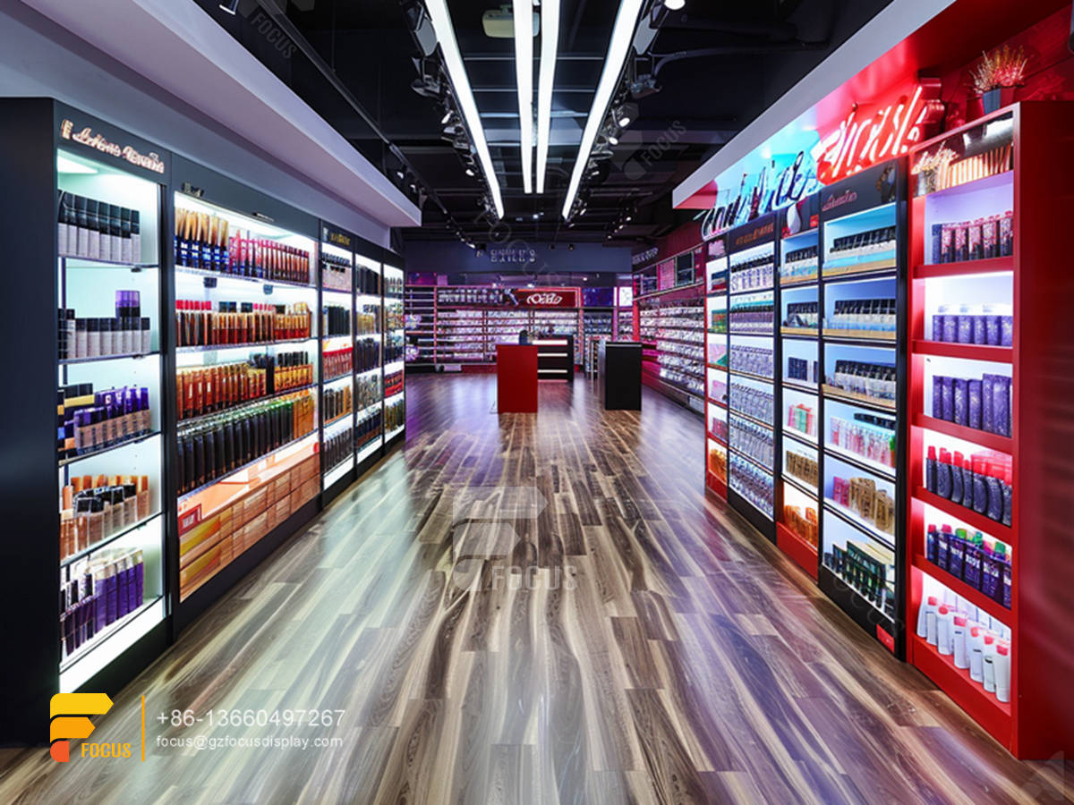 cosmetic counter display perfume furniture wig store design