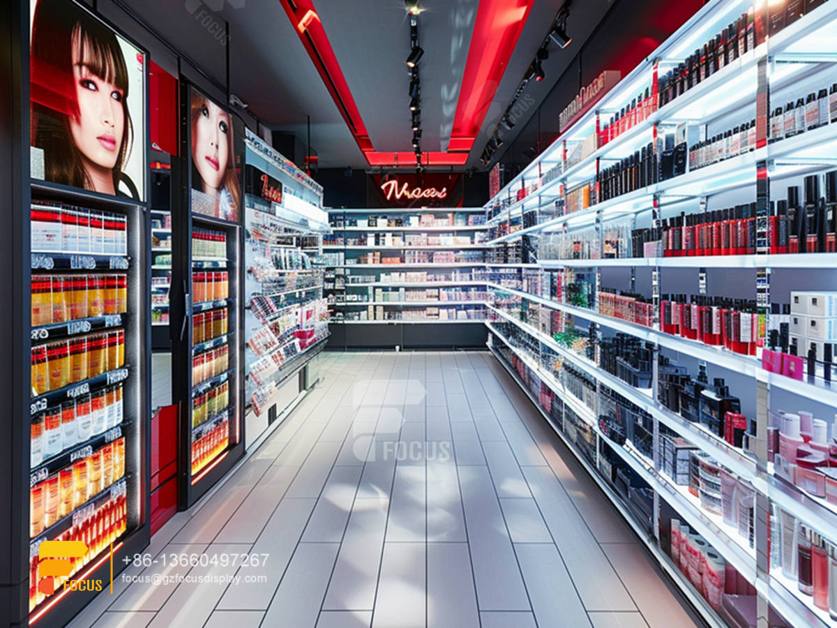 cosmetic counter display perfume furniture wig store design