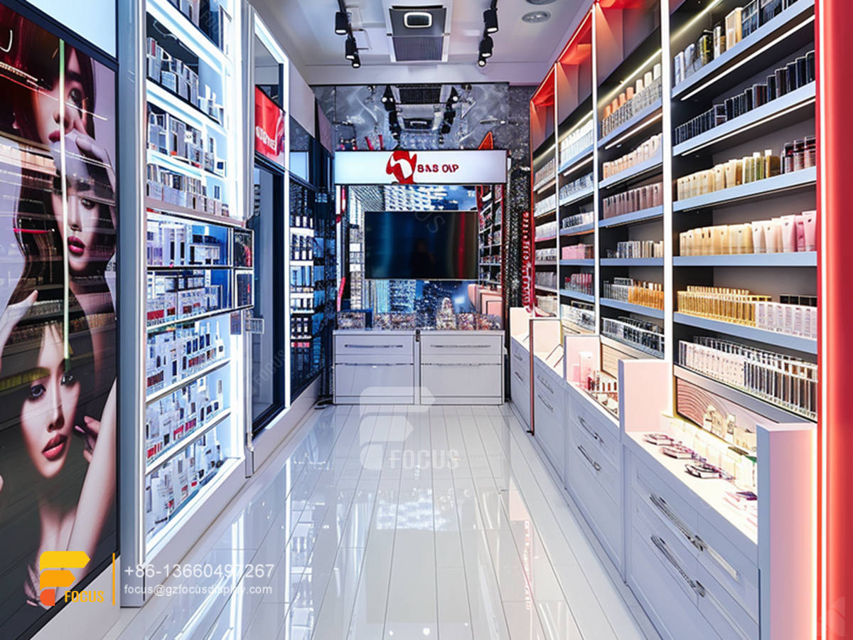 cosmetic counter display perfume furniture wig store design