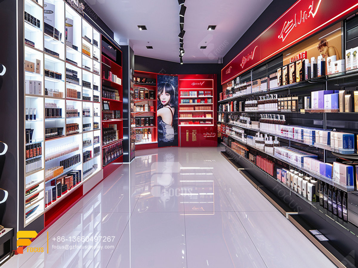 cosmetic counter display perfume furniture wig store design