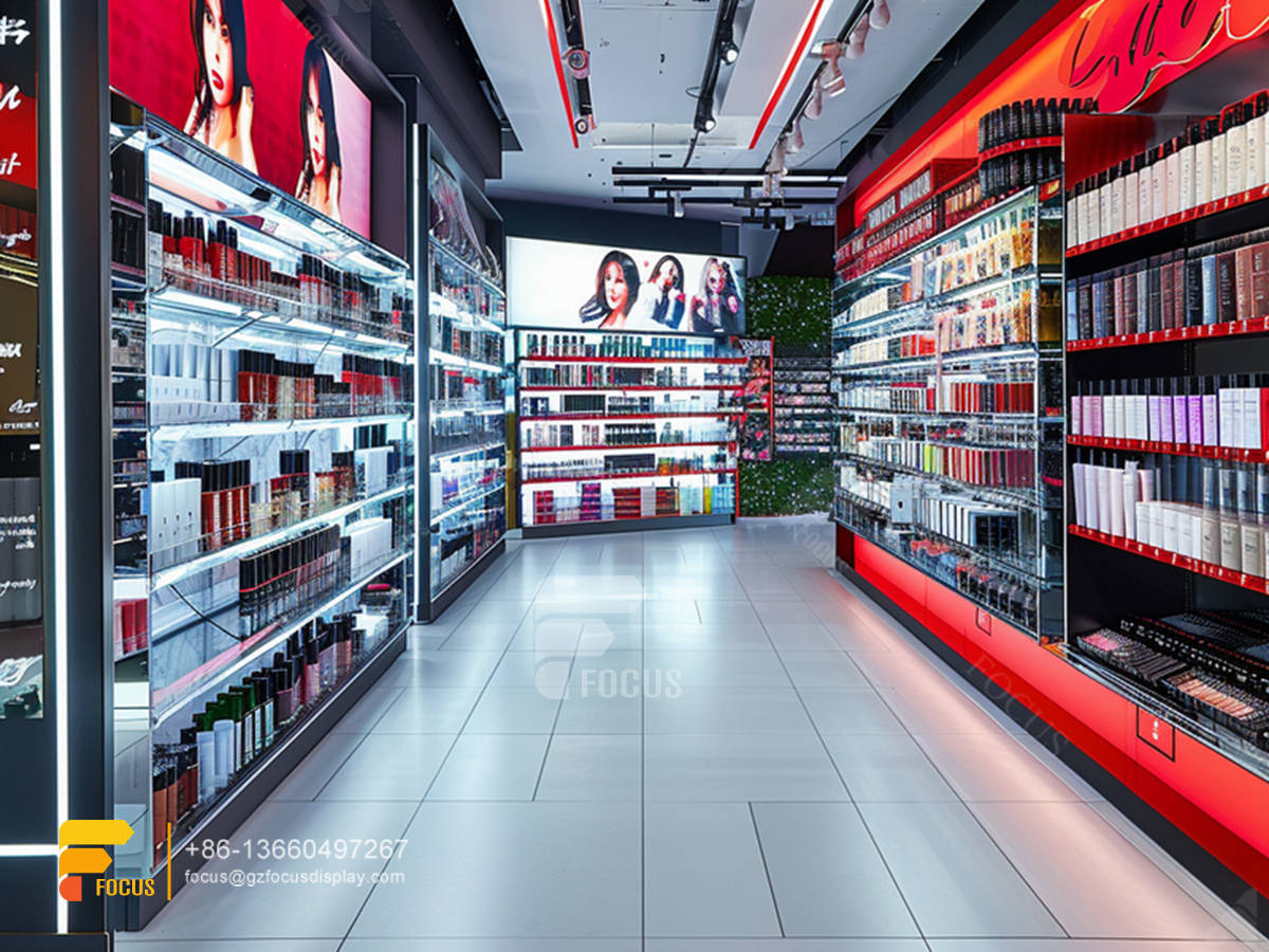 cosmetic display manufacturers perfume counter stand wig