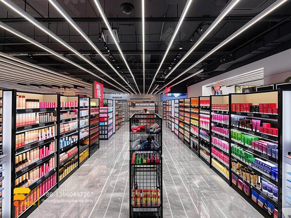 cosmetic display perfume cabinet design wig store design