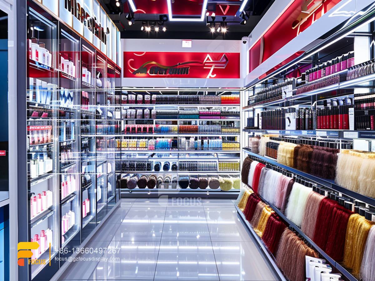 cosmetic display stand manufacturers perfume shelfs wig rack
