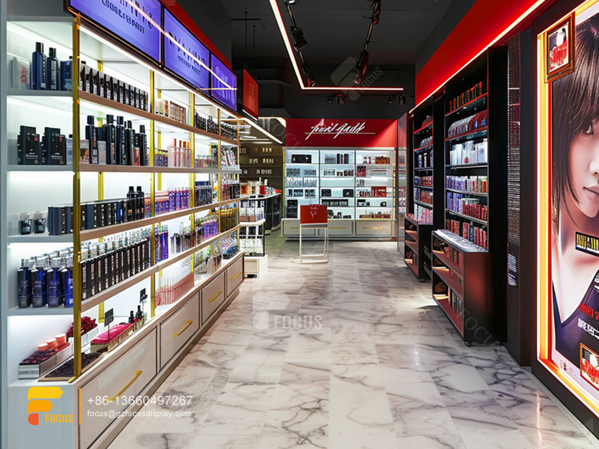 cosmetic display stand manufacturers perfume shelfs wig rack
