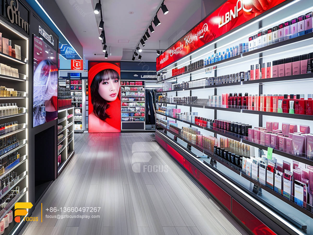 cosmetic display stands skin care furniture designs hair store