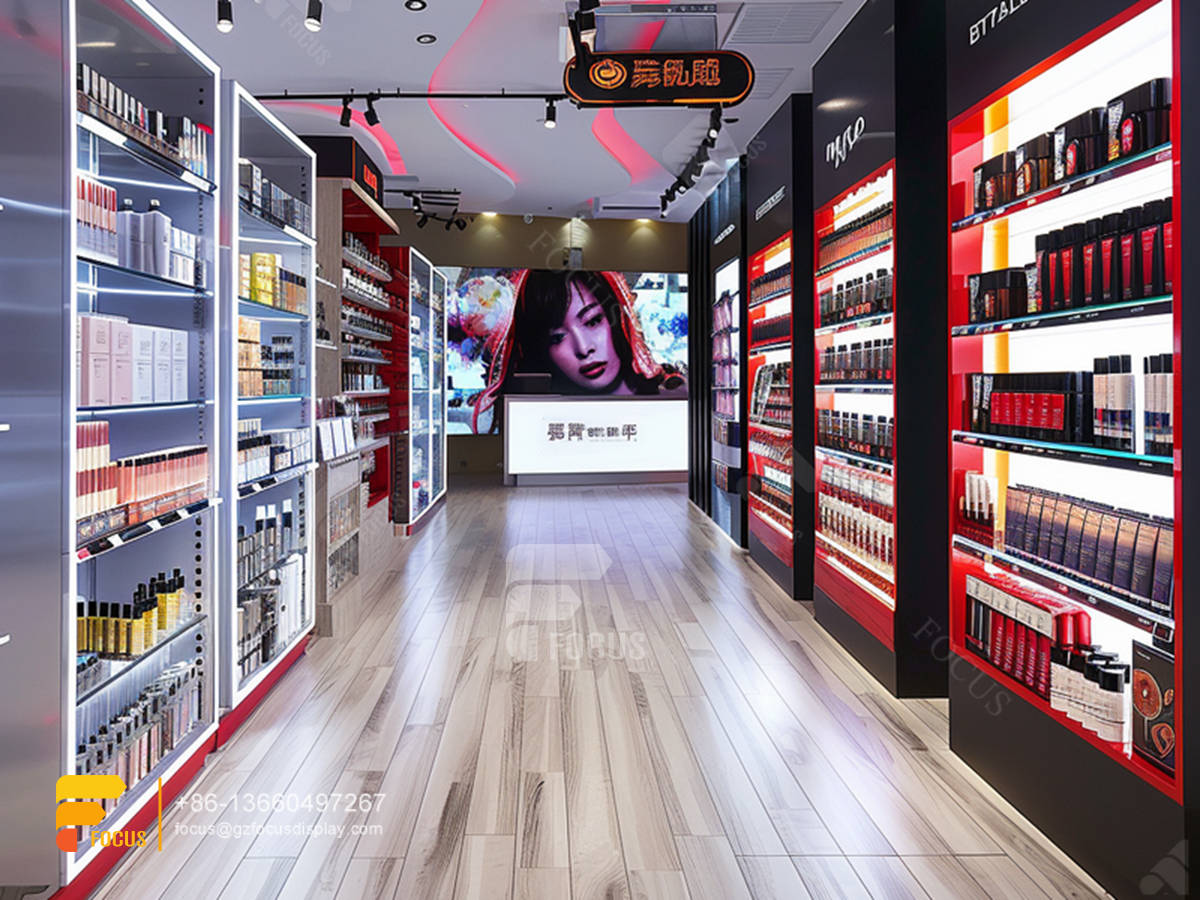 cosmetic display stands skin care furniture designs hair store