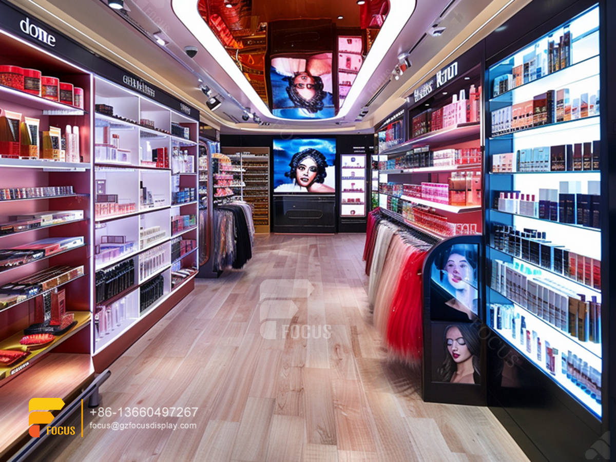 cosmetic display stands skin care furniture designs hair store