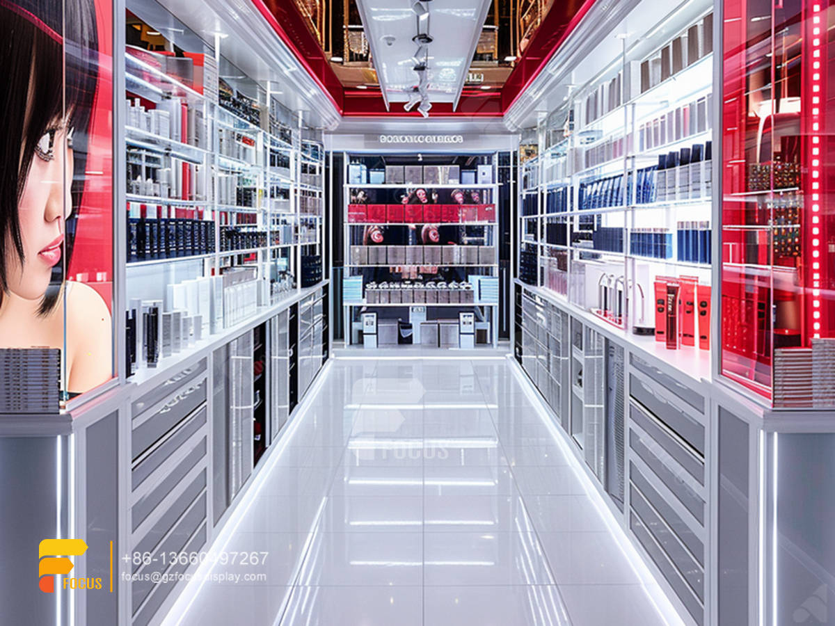 cosmetic display units perfume rack design wig shelf